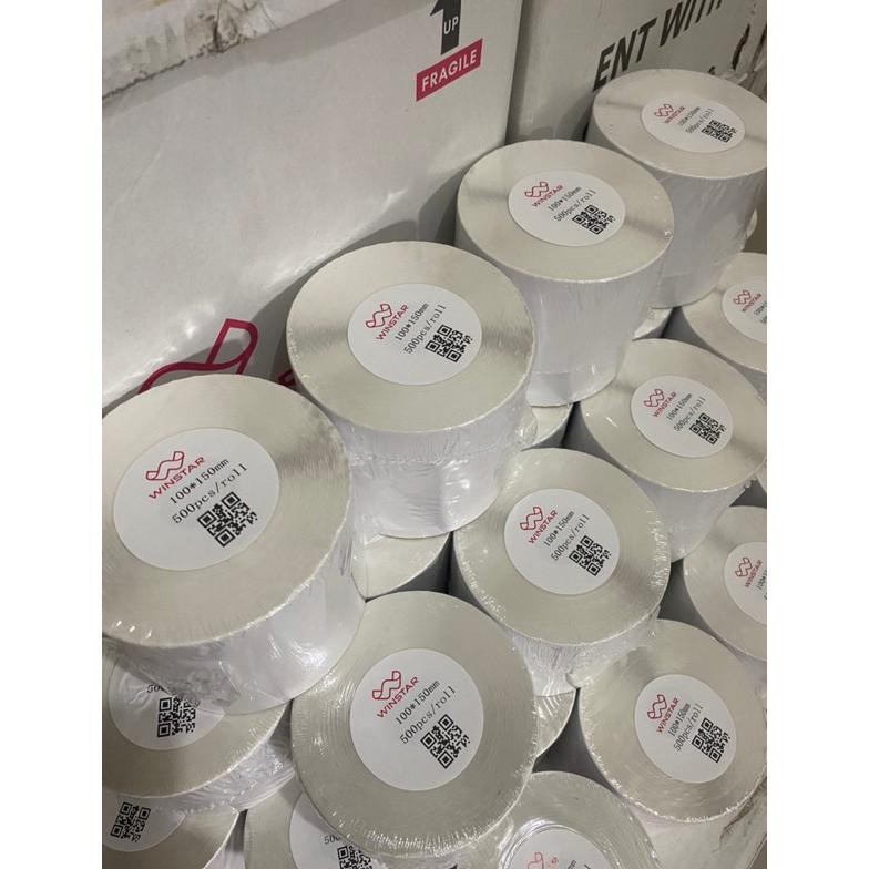 

Kertas Thermal Sticker/Label Sticker Thermal 100 x 150 mm Barcode UK A6 Murah RB07