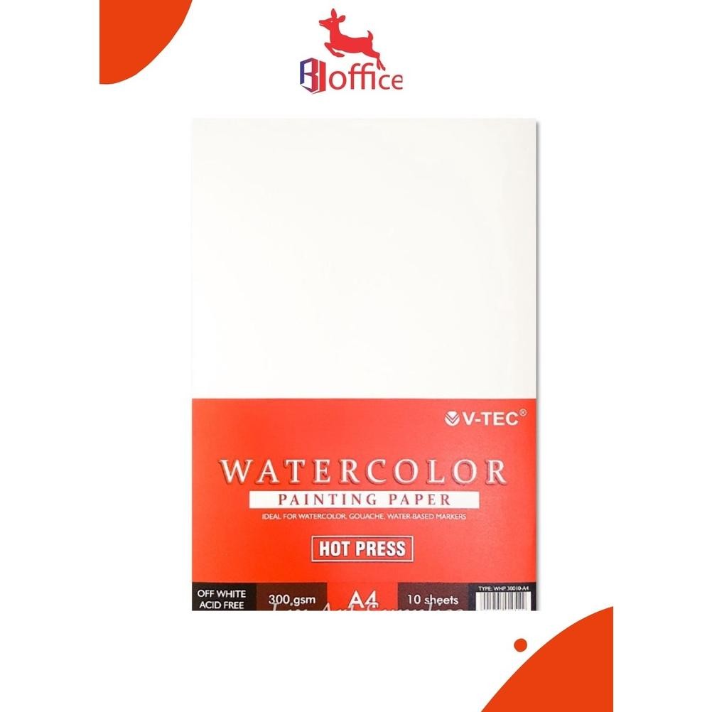 

V-TEC Watercolor Paper Hot Pressed A4 A3 300 Gsm - Lembaran RB07