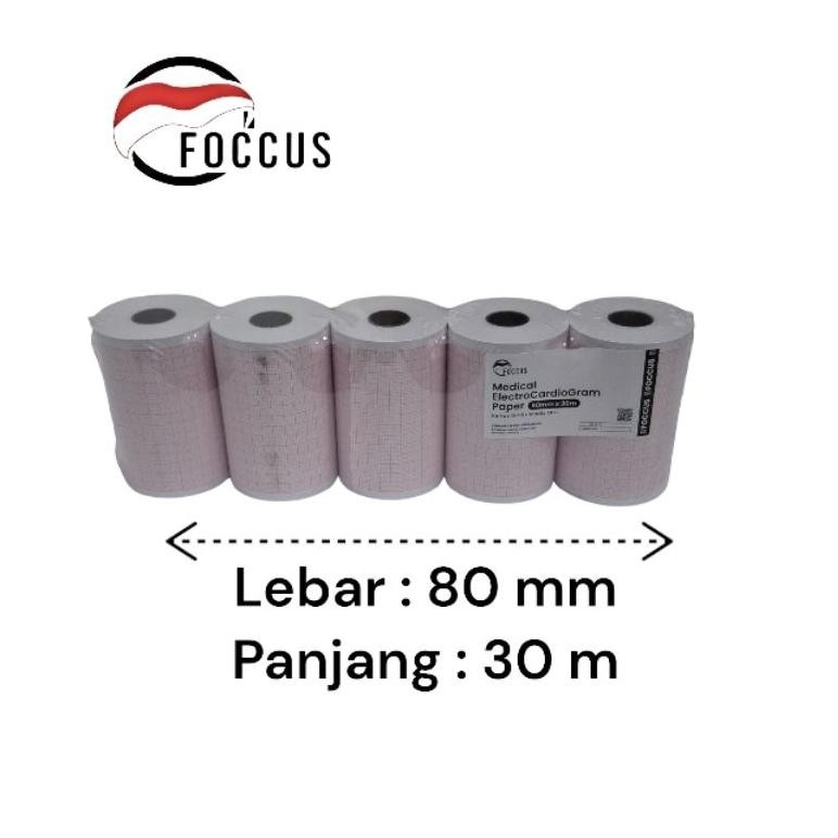 

Kertas ECG / EKG Roll Ukuran 80MM RB07