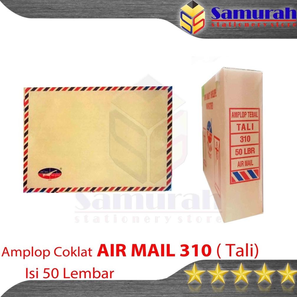 

Amplop Kertas Coklat Airmail Tali 310 Ukuran Folio / Envelope F4 Berkas Dokumen Lamaran Kerja 25 x 35 cm RB07