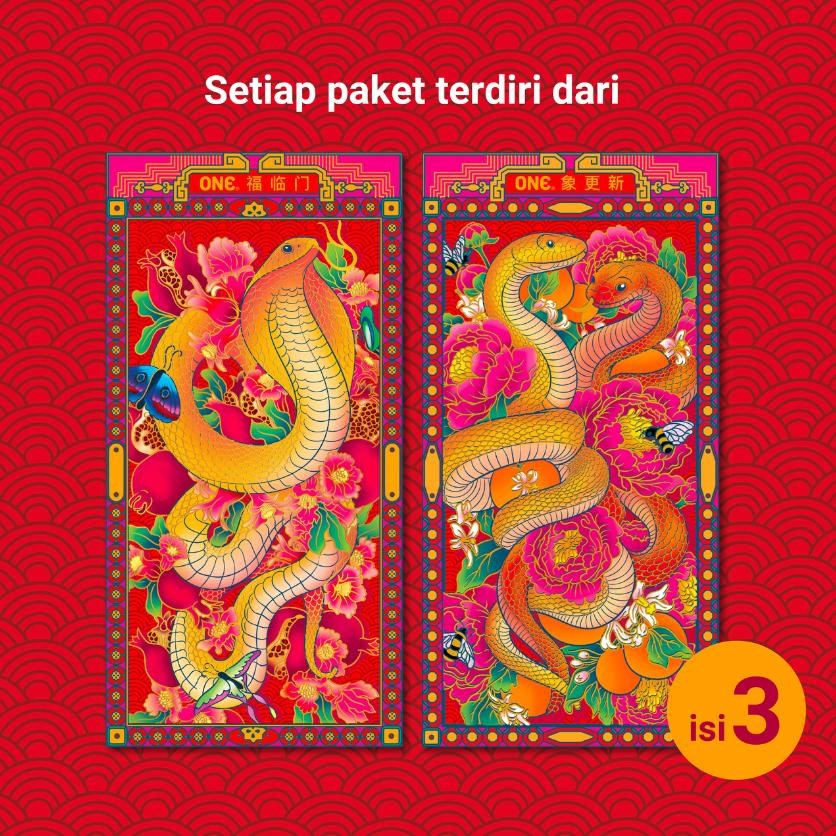 

Baru Amplop Angpao Imlek Edisi Terbatas 2025 Shio Ular Premium Red Envelope