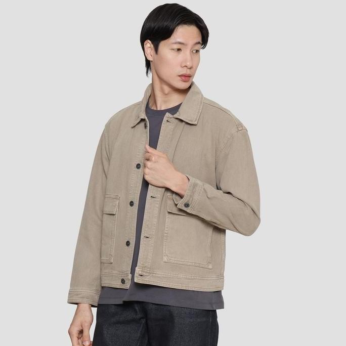 Grosir Nevada Color Boxy Jaket Denim Pria 121381621