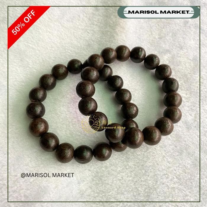 GELANG GAHARU MERAUKE HITAM WANGI TENGGELAM KUALITAS ASLI SUPER / NATURAL AGARWOOD UNISEX BRACELET /