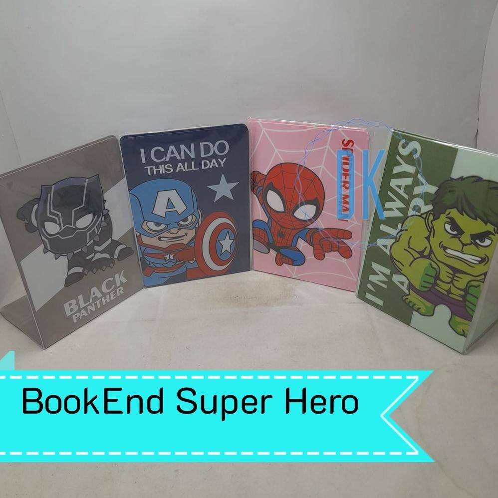 

Pembatas Buku Besi Bookend Holder Book Stand Hero RB07