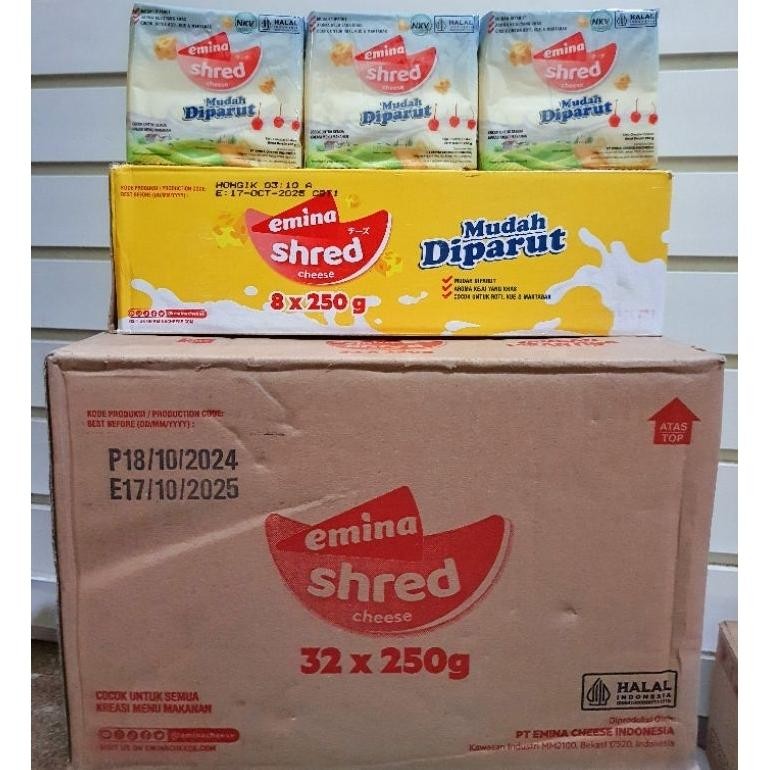 

Baru Emina Cheese Shred 2kg Keju Serut Leleh untuk Pizza & Pasta