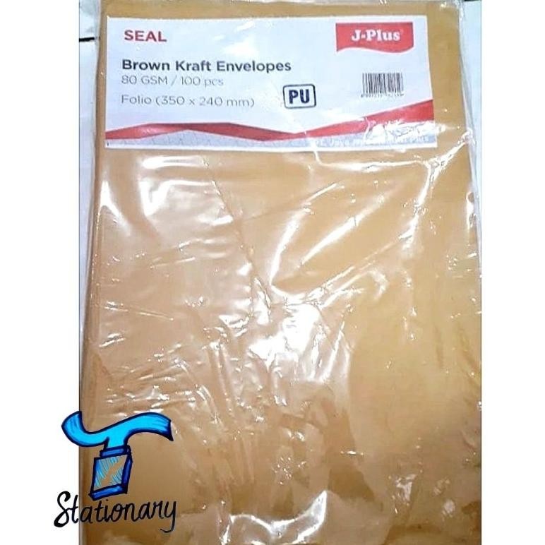 

Baru Amplop Jplus Folio Coklat Kraft + Lem - Map Amplop Lamaran Murah