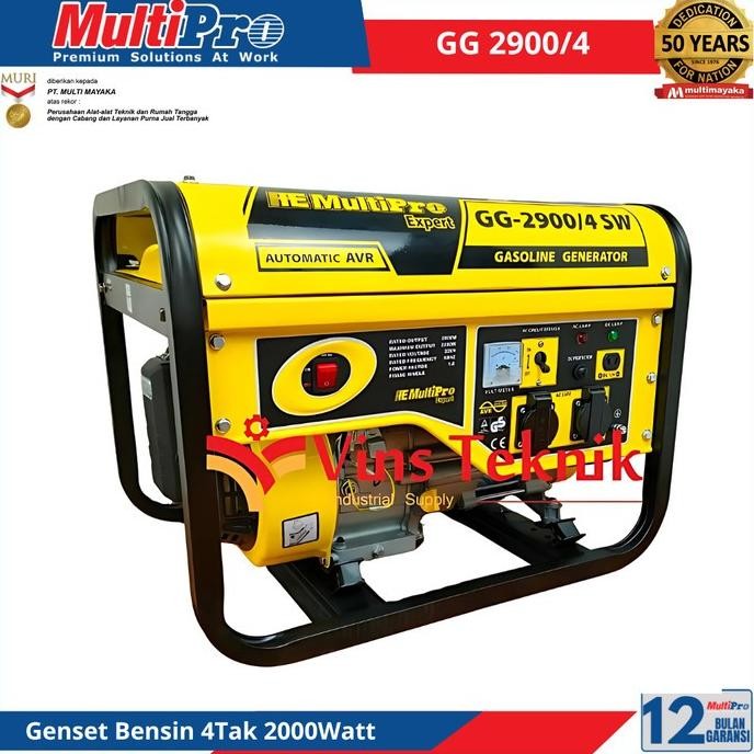 

Terlaris Mesin Genset Bensin Gasoline Multipro Gg2900/4Sw Multipro Gg 2900/4 Sw