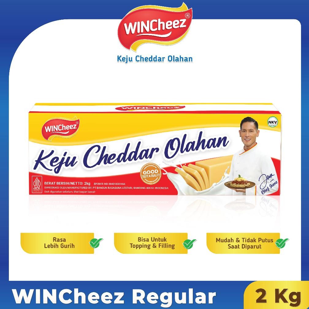 

Baru Keju Wincheez Cheddar Cheese 2kg - Blok Keju Gurih Hemat