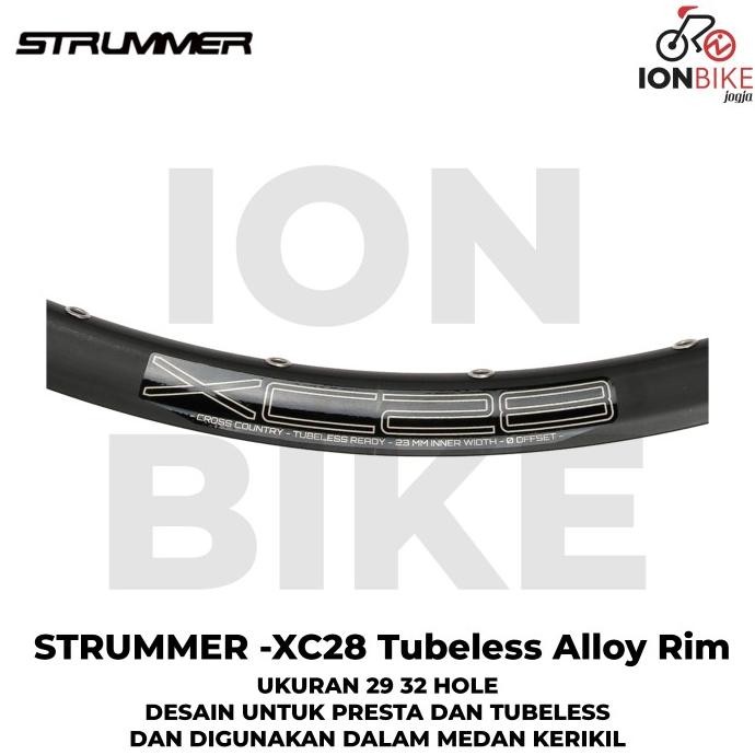 Velg Rim Rims Strummer 29 Inch Xc28 32 Hole 32H Tubeless Alloy Pcs Kualitas Terbaik Harga Termurah