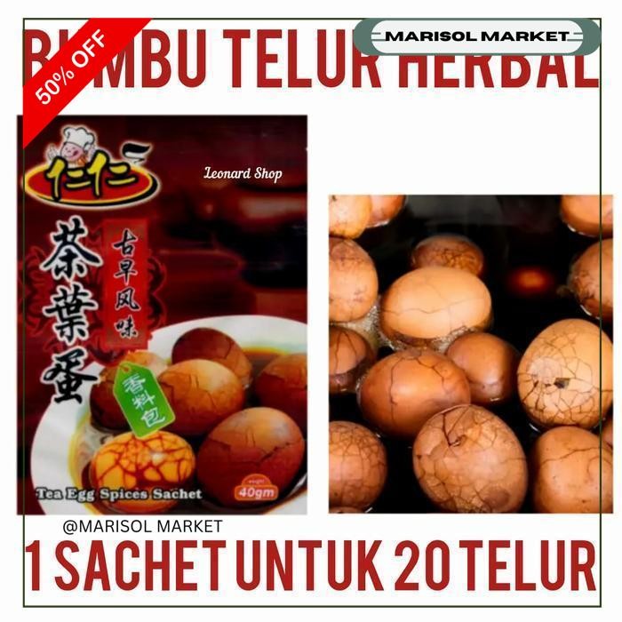 

BUMBU REMPAH CHA YE DAN IMPORT UNTUK 20-30 TELUR HERBAL TEA EGG SPICES BERKUALITAS TINGGI