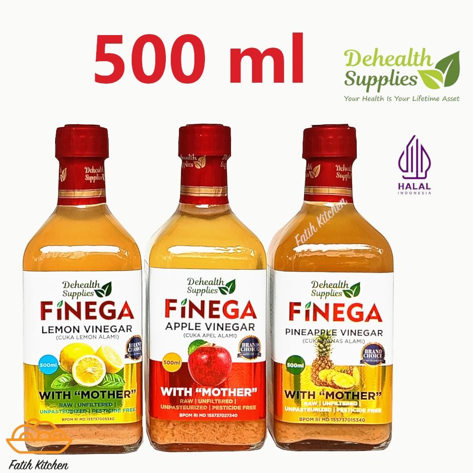 

Finega Vinega Cuka Apel Nanas Lemon Dehealth Supplies Ml Halal Botol Kaca