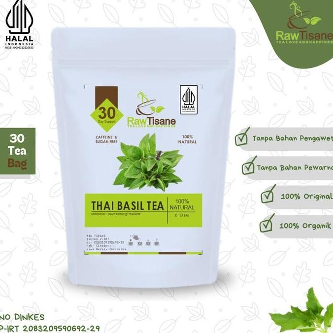 

SALE!!! THAI BASIL TEA : THAILAND HOLY BASIL TEA (30 TEA BAG)