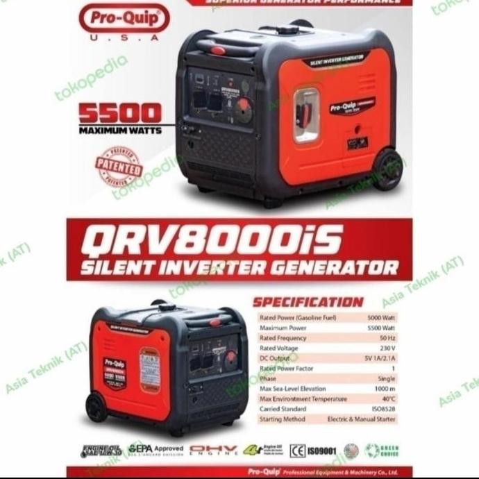 

Terlaris Genset Super Silent 5000 Watt Inverter Proquip Qrv8000