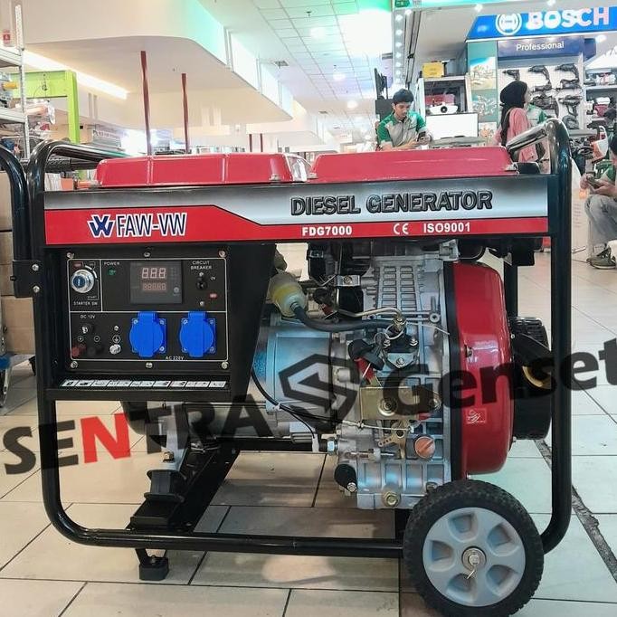 

Terlaris Genset Solar Diesel 5000-5500 Watt 7 Kva- Faw Vw Fdg7000 Germany Tech