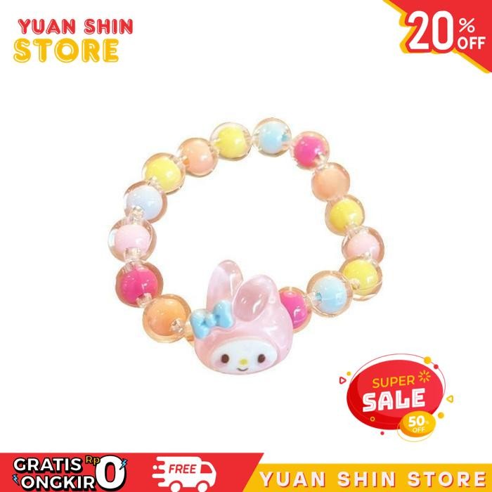 GELANG MANIK-MANIK SANRIO LUCU GAYA GADIS GELANG SERBAGUNA GELANG ANAK / AKSESORIS ANAK PEREMPUAN / 