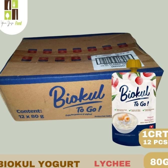 

(Expert) Biokul To Go ! Minuman Yogurt Rasa Mangga / Leci / Strawberry 80g 1 CRT / 12 PCS