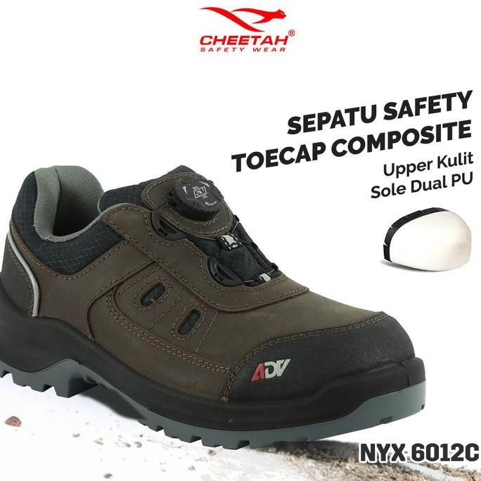 

Terlaris Sepatu Safety Cheetah Adv Nyx 6012C Twist Lock System (Tls) - Brown, Model Lower Cut