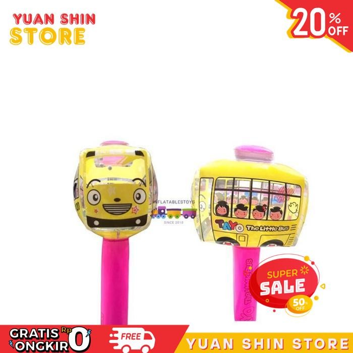 MAINAN ANAK BAYI TIUP PALU KEPALA TAYO, TONGKAT TAYO,DAN PALU MOBIL TAYO / PALU TAYO TIUP / PALU THO