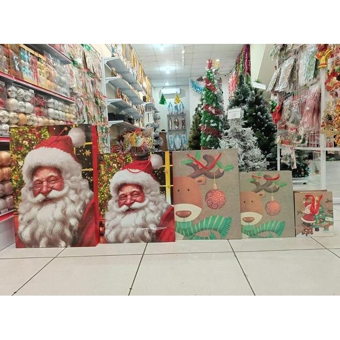 

Tas Spesial Natal hampers natal Paper Bag Natal Solid Tas kado natal Tenteng Kertas Goodie Bag Hampers Souvenir Bingkisan Hadiah Gambar Santa Rusa