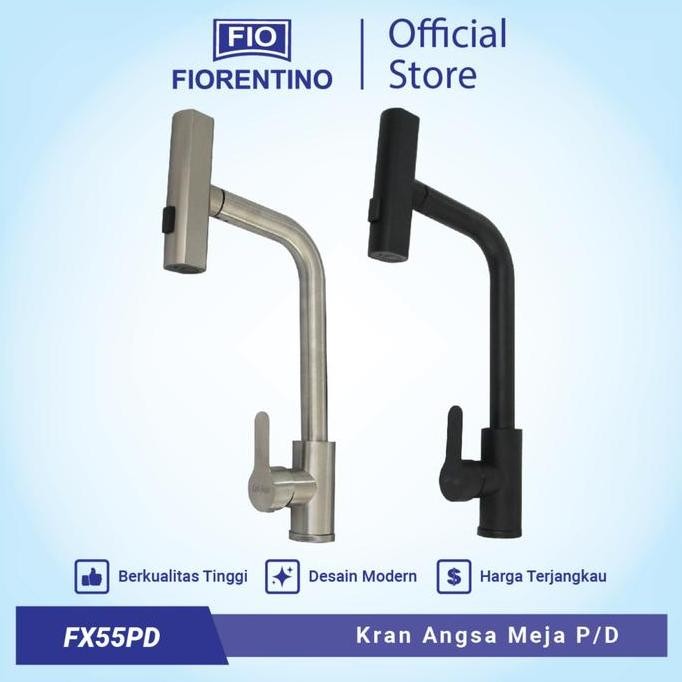 

Terlaris Fiorentino Kran Angsa / Keran Sink Meja Tarik Panas Dingin Putar - Fx55Pd