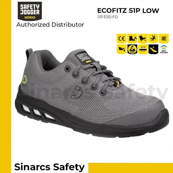

Terlaris Sepatu Safety Jogger Ecofitz S1P Low - Grey / Abu-Abu