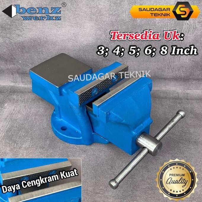 Catok Meja Ragum 3 4 5 6 8 Inch Penjepit Besi 3" 4" 5" 6" 8" Benz
