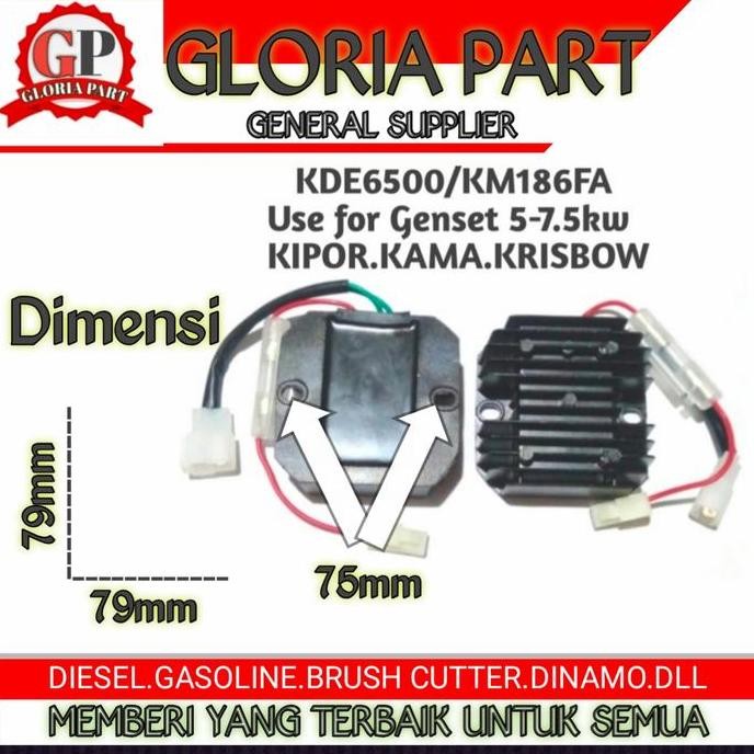 

Terlaris Kiprok Charge Km186Fa/Kde6500 Genset Silent Genset