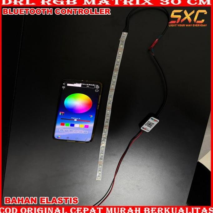 LAMPU ALIS GEPENG DRL 40 CM RGB BLUETOOTH CONTROLLER 24 LED | ALIS 40 CM RGB LAMPU ALIS 40 CM RGB DE