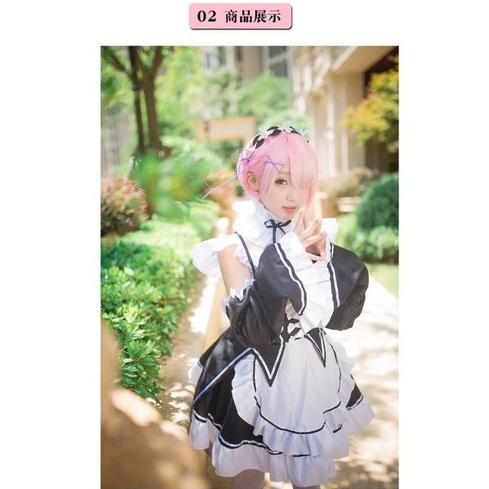 new  CC-66 dress re:zero ram rem maid costume cosplay kostum re zero