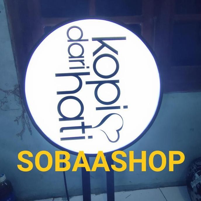 Neon Box Bulat 60Cm + Bracked