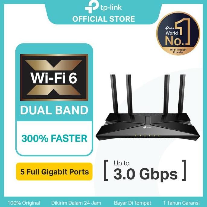 Tp-Link Archer Ax53 Wi-Fi 6 Router Ax3000 Dual Band Gigabit Ofdma Mu-Mimo Wireless 4Antennas Intel D