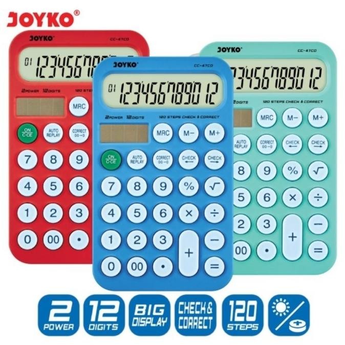 

restock JOYKO CC47 CO CHECK & CORRECT CALCULATOR - Kalkulator Meja CC 47CO