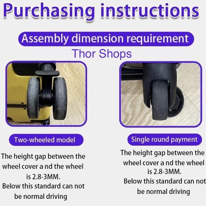ready karet pelindung roda koper single double wheel protector