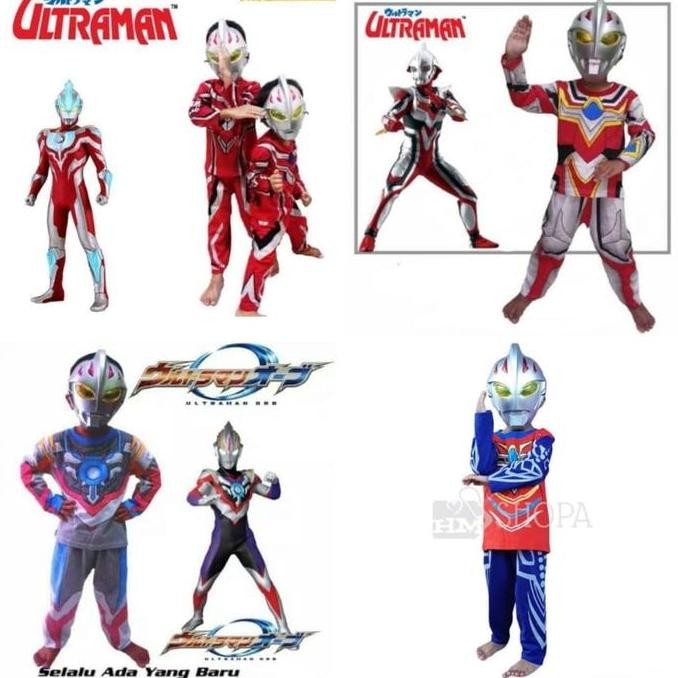 new  Kostum baju anak ultramen nexus gaya zero gratis topeng mainan