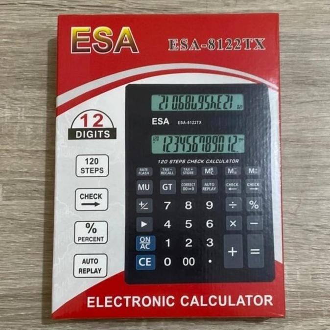 

restock Kalkulator ESA 8122 TX 2 Display Calculator Check Correct Cek Ulang