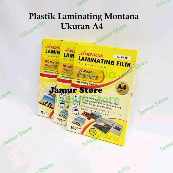 

ready !!! Plastik Laminating A4 Montana 100 Mic Laminating Film Montana A4