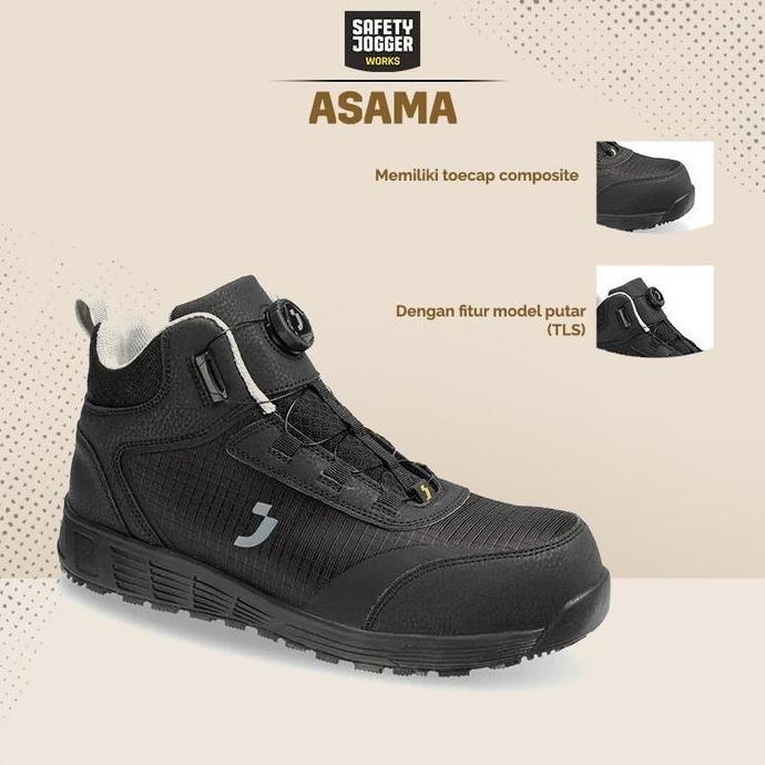 

Terlaris [Gratis Sarung Tangan] Safety Jogger Works Asama S1P Mid Tls Sepatu Proyek Composite Toecap Sepatu Safety Trendy