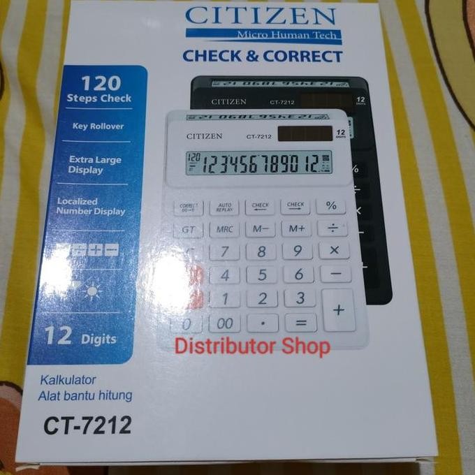 

restock Calculator Citizen 12 Digit 2 Layar CT 7212 - Kalkulator Citizen type CT-7212