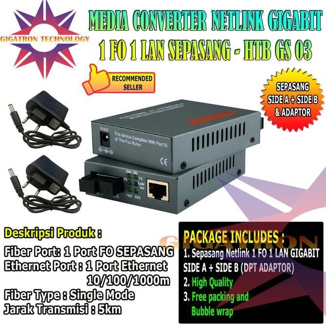 Netlink Htb-Gs-03 Gigabit Media Converter Netlink Gigabit Converter