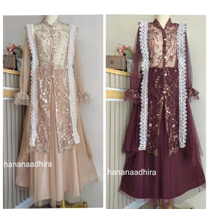 OUTER BRUKAT TILE SET ROK OUTER polka BRUKAT KEKINIAN OUTER TERBARU ROK TUTU PREMIUM ROK TUTU 4 LAPI