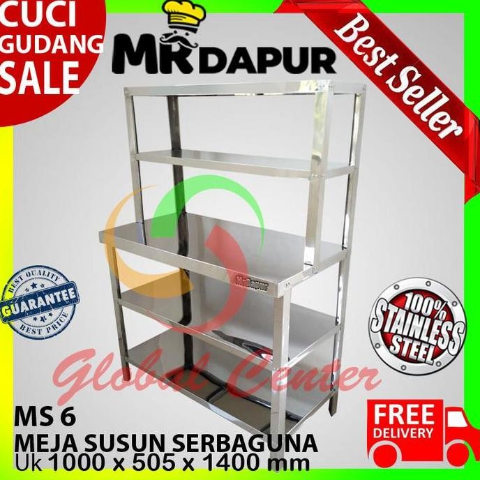 

Terlaris Meja Dapur Susun Stainless Kokoh Mrdapur Ms6 Original
