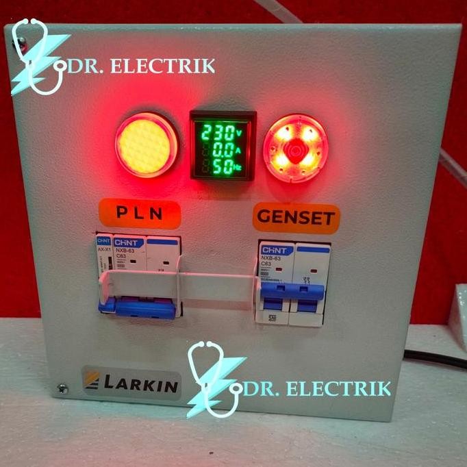 

Terlaris Panel Interlock Switch Pln-Genset 2P+ Alarm ,Volt,Amper,Hz