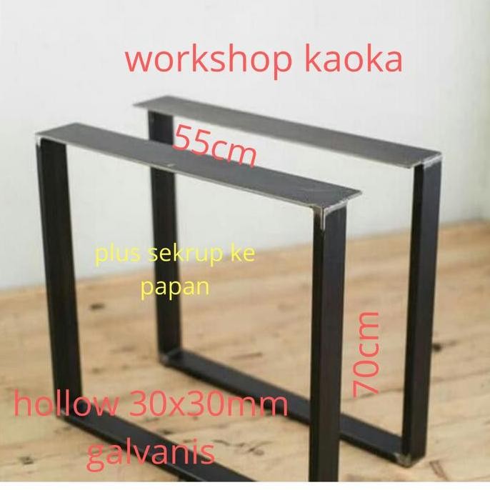 Terlaris Kaki Meja Besi Hollow / Besi Kotak 70Cm