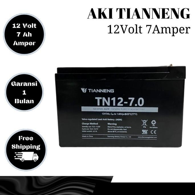 Aki Baterai Mobil Mobilan Anak Sepeda Listrik Vrla 12V 7Ah Nagoya