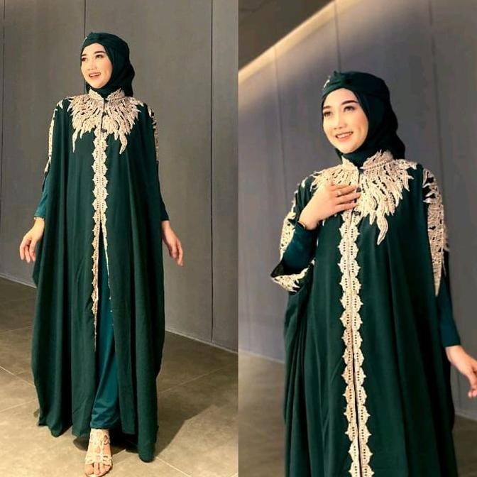 Exclusive Dress / Kaftan ALULA Jumbo Trendy Casual Wanita Premium / Dress Pesta Lebaran Kondangan By