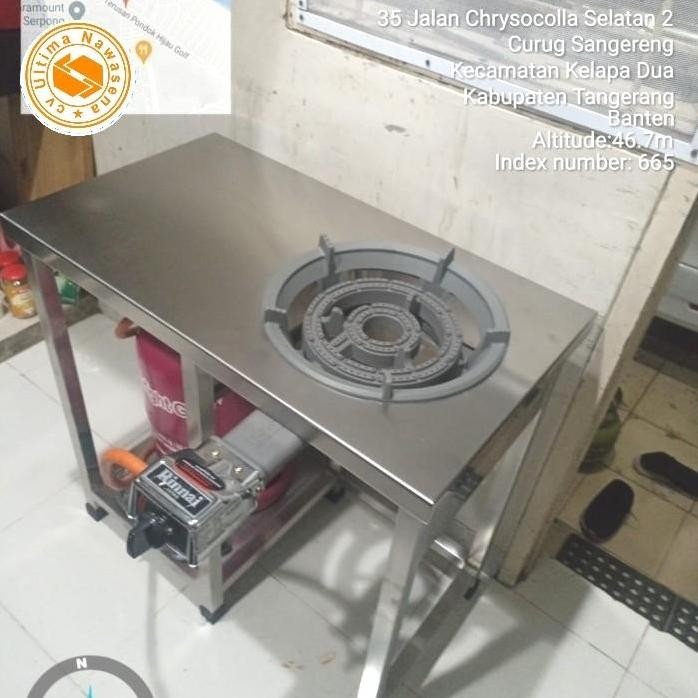 

Terlaris Meja Kompor Stainless Low Pressure Ukrn 50X80X76Cm