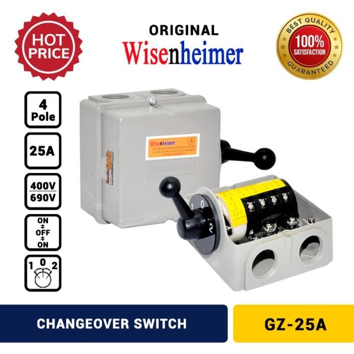 

Terlaris Change Over Switch 4P 25A Wisenheimer Cos Ohm Saklar Genset 25 A Kuat