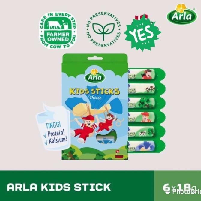 

(Expert) Arla Kids Stick isi 6pc tanpa box luar (tanpa dus) / Arla Stick cheese / Keju mpasi penambah berat badan anak bb booster stik keju