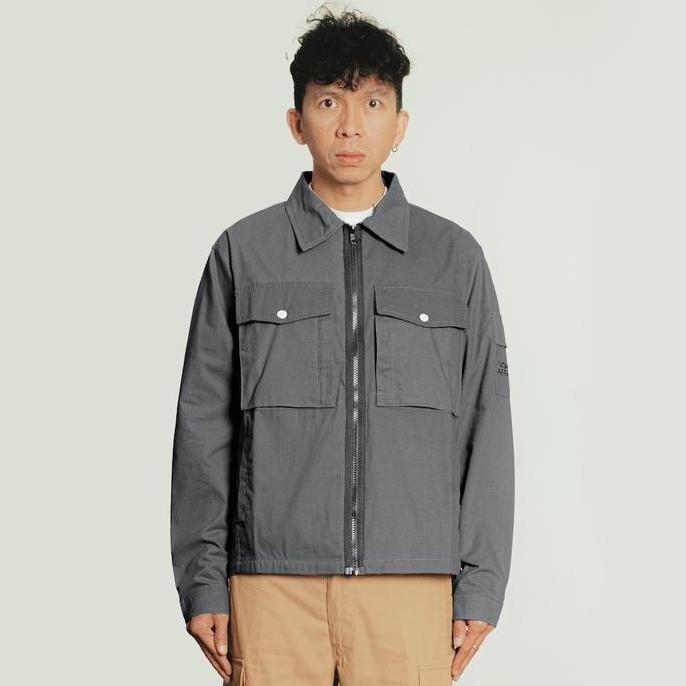 Murah Vearst Affaires Work Jacket Tundra Grey Zipper