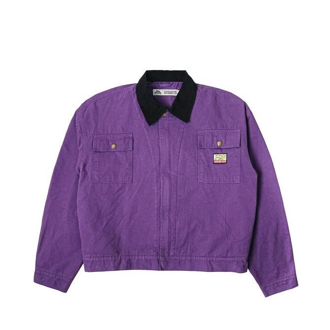 Grosir Hoi Polloy - Jacket - Plum (Purple)  Fleece Unisex Pria Wanita Jaket Outer